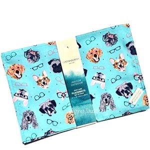 Cynthia Rowley Set of 4 Hipster Dogs with Glasses Placemats